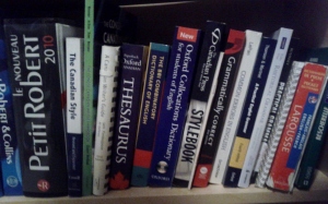 Shelf 5. Language reference books